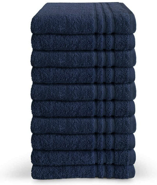 Wholesale Navy Blue Bath Towels 500gsm 100% Cotton Packs of 6, 12 and 48