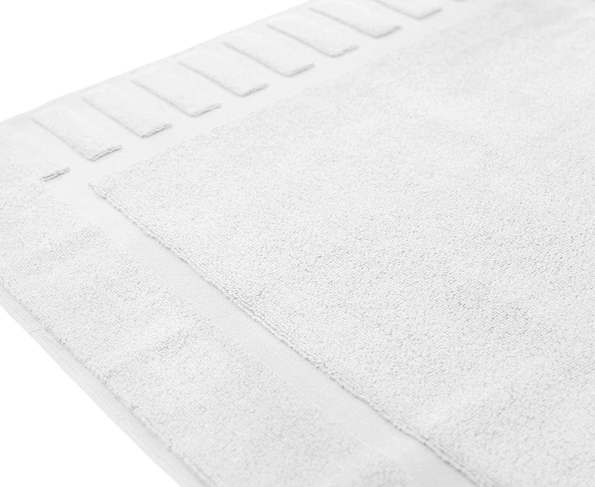 White Bathtub Shower Mats Floor Towels 100% Cotton 900gsm 56 x 86cm Hotel Quality