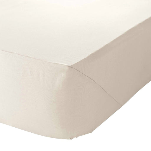 Cream Single Fitted Sheet 10" Deep Fully Elasticated 200Tc